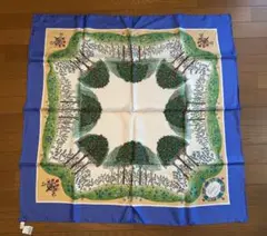 【新品未使用/長期保管】GUCCI シルク 大判スカーフ 花と木のデザイン