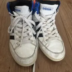 adidas キッズスニーカー 21センチホワイト/オレンジ