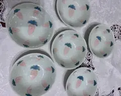 にんじん柄 小皿 6枚セットのサムネイル