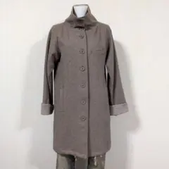 ハイネックウールコート