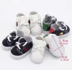 新品【LABUBU用】17cmLABUBU靴 スニーカー 白 蝶 1.8cm