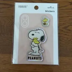 PEANUTS アクリルステッカー スヌーピー＆ウッドストック