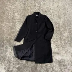 高品質✨カシミヤ100% ブラックロング　コート シルク 冠婚葬祭 フォーマル