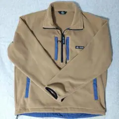 CAMP7 ベージュ フリース ハーフジップ トップス