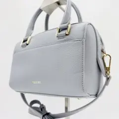 【未使用級】セルフォード リュタン ビジュースタッズボストンバッグ サックス