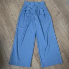 ebure エブール 23SS 黒タグ ベルト付 タックワイドパンツ - メルカリ