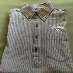 Callaway ゴルフシャツ Mサイズ ストライプ 半袖
