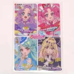 名探偵プリキュア！ キラキラクリアカードガム 4人 集合 ①