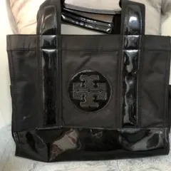 ブラック トートバッグ ロゴ入り