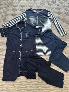 Ｍ〜Ｌサイズ　授乳　マタニティ パジャマ　長袖　半袖　２枚セット