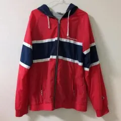 Champion ナイロンジャケット 赤 ネイビー Lサイズ