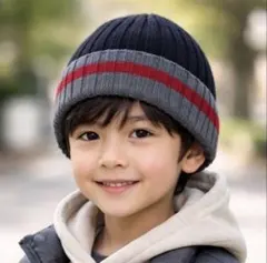 パラレル Parallel ニット帽 帽子 ビーニー 黒 子供 キッズ 服