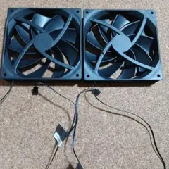 140mm ブラック PCファン 9枚羽根 3ピン 【2つセット売り】