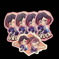 うるか ステッカー CR Crazzy Raccoon