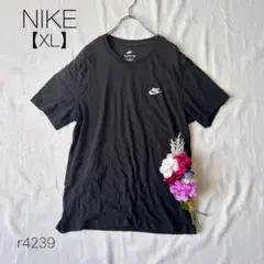 ナイキ　ロゴプリントTシャツ スポーツウェア　綿100% 黒　NIKE【XL】