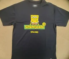 スポンジボブ SPALDING Tシャツ(ブラック)150cm