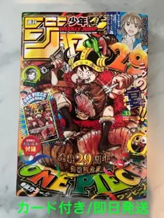 ジャンプ33号ONE PIECE29周年モンキー•Dルフィ未開封カードのみ1枚