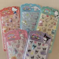 【正規品】韓国限定 サンリオ ボンボンドロップシール 全種コンプ5枚セット