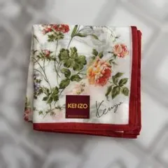 KENZO ハンカチ 花柄 ボタニカル レッドのサムネイル