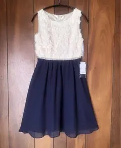 【新品未使用】ノースリーブドレス　ワンピース　フリル　フラワー　S パーティー