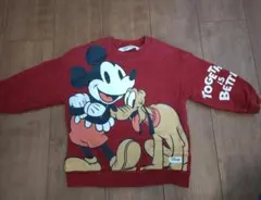 H＆M ミッキーマウス トレーナー 赤
