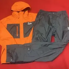 DAIWA レインマックスレインジャケット上下セット オレンジ グレーのサムネイル