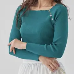 難有 Viaggio Blu ビアッジョブルー ターコイズ 長袖セーター