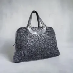 美品！ジャックル コー メタリックグレー オールレザー 編み込み