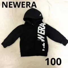 NEW ERA キッズ パーカー 100cm ブラック 黒 フーディー