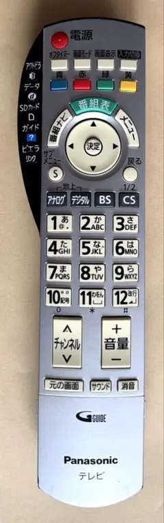 【美品】Panasonic テレビリモコン