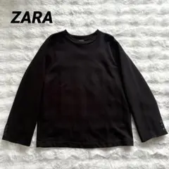 美品✨ZARA ザラ レディース 長袖 トップス トレーナー 黒 S 袖切替