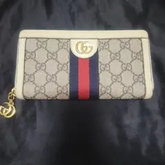 ミ*ミ様 GUCCI 財布 オフィディアジップアラウンドウォレットホワイト