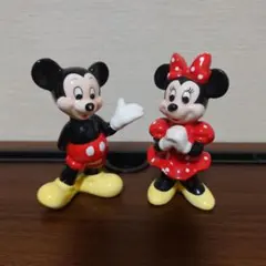 ミッキー ミニー 置物 陶器 約10cmのサムネイル