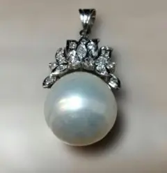 デザイン 白蝶真珠 ペンダント アンティーク