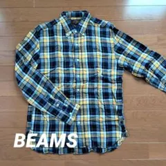 BEAMS ビームス ネルシャツ 長袖 チェック ボタンダウンシャツ Sサイズ