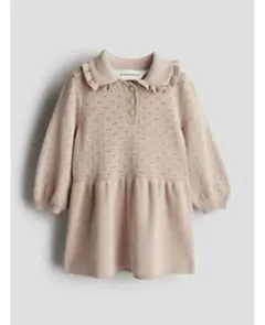 H&M Adorables コットンポインテルニットワンピース フリル 75cm