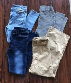 スキニーパンツ、ジーンズ、カーゴパンツ　4点セット　サイズS