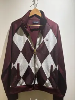 【美品】FRED PERRY トラックジャケット アーガイル ボルドー L