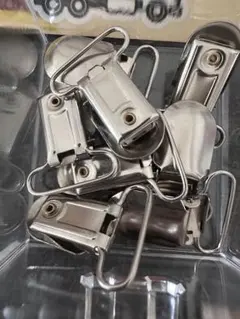 サスペンダークリップ　金属製シルバークリップ10個セット　25mm