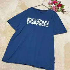 【PUMA プーマ】KA Tシャツ 半袖 グラフィック Tシャツ シンプル 青Ｌ