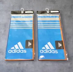 【値下】adidas ランチクロス ナフキン 薄手ハンカチ ストライプ　2枚のサムネイル
