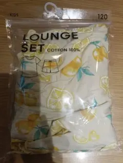 GU GIRLS コットンラウンジセット レモン 120