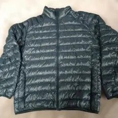 ダークグリーン キルティングダウンジャケット