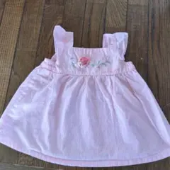 pom ponette ピンク ストライプ ワンピース 80のサムネイル