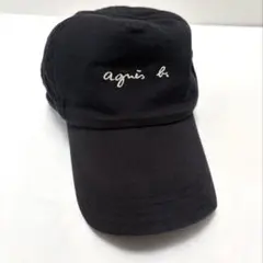 agnès b. ブラック　キャップ　男女兼用　フリーサイズ　古着