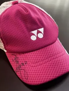超希少 YONEX ヨネックス キャップ ピンク 小林幸司選手サイン入り
