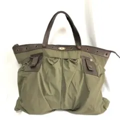 CELINE ヴィンテージレザーナイロン トートバッグ ビジネス ユニセックスのサムネイル