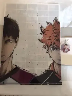 ハイキュー 白鳥沢 クリアファイル アクリルキーホルダー牛島  2点セット