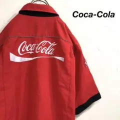 希少 Coca-Cola コカコーラ 刺繍 ワークシャツ