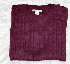 ❤️新品未使用❤️ ニット セーター ライトウエイト ケーブルニット ワインレッド